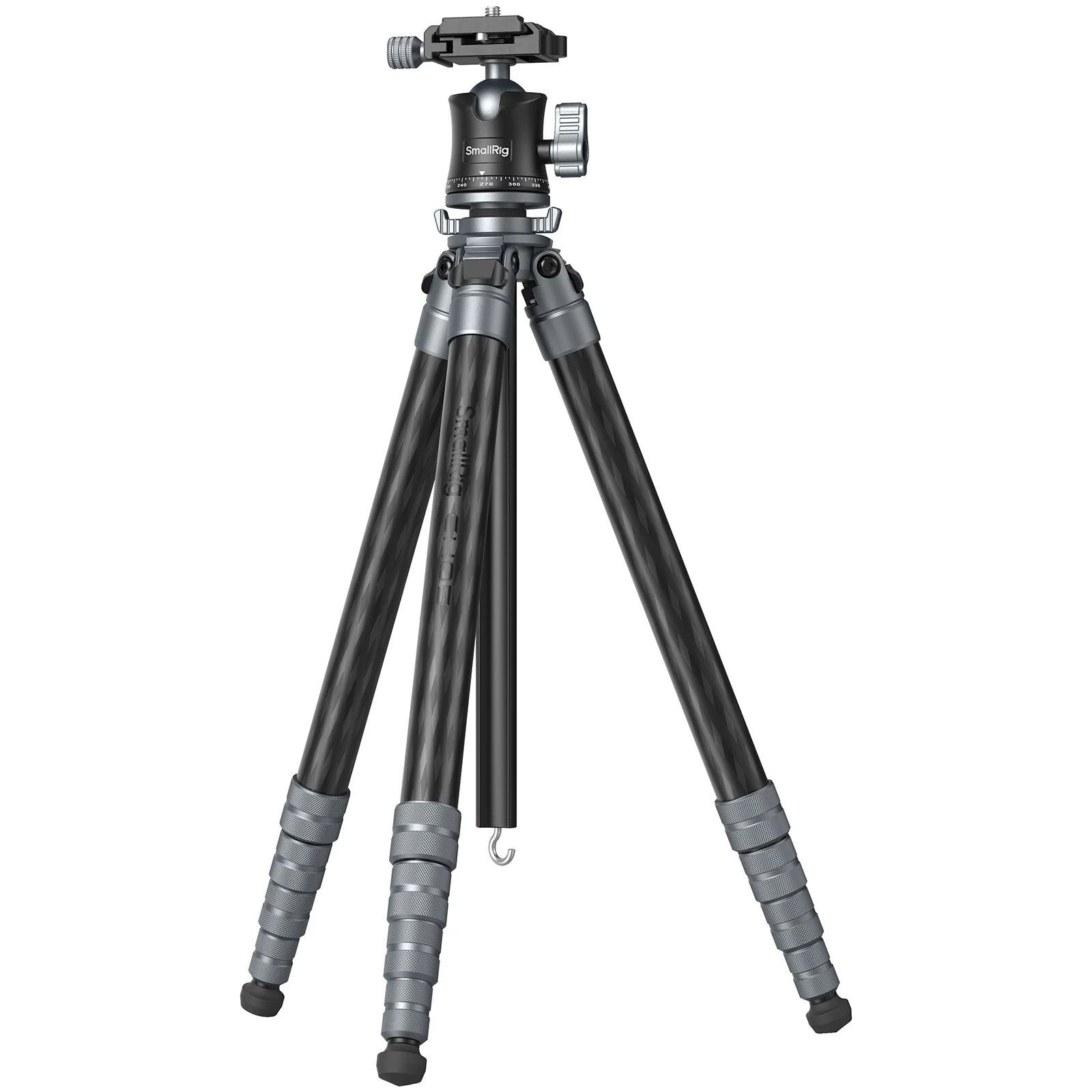 SmallRig Ultralicht Reisfotografie Koolstofvezel Statief met Afneembare Centrale Kolom en Kogelkop voor DSLR Camera en Camcorder