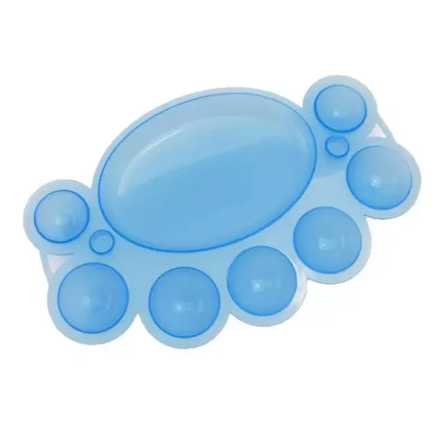 Frog Shaped Plastic Nail Art Palette Random Color Multi-grid Paint Tray Portable Manicure Drawing Painting Color Mixing Tool