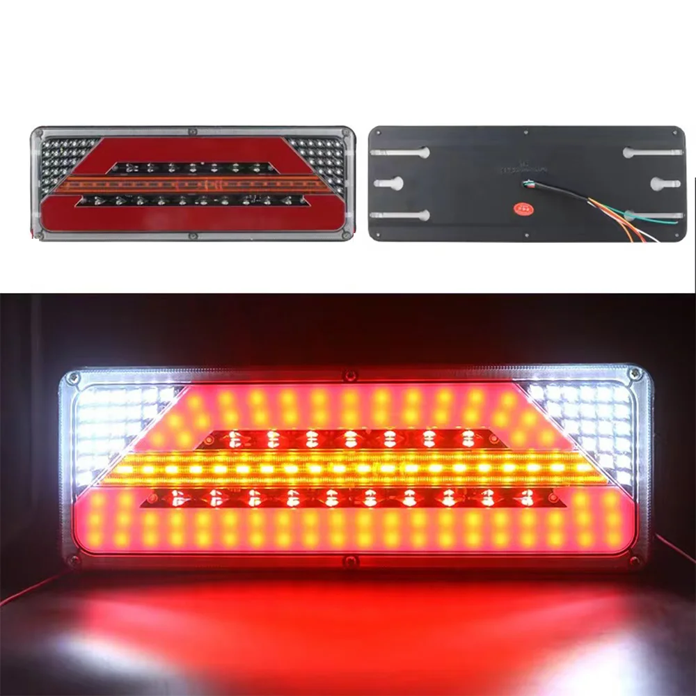 

2PCS Waterproof 12V 24 Truck LED Tail Light Rear Lamp Stop Reverse Safety Indicator Fog Lights for Trailer Truck Car Taillights