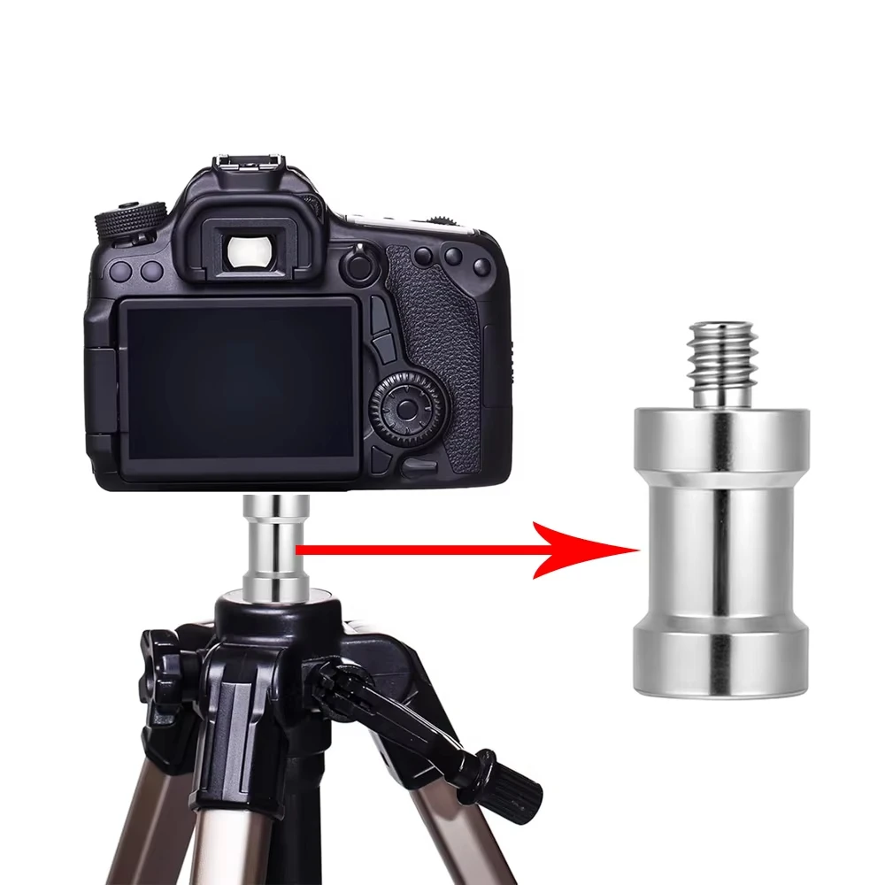 1/4" to 3/8" Screw Adapter Converter Threaded Spigot Mount for GoPro Action Camera Tripod Monopod Flash Light Stand Mounting gallery 4