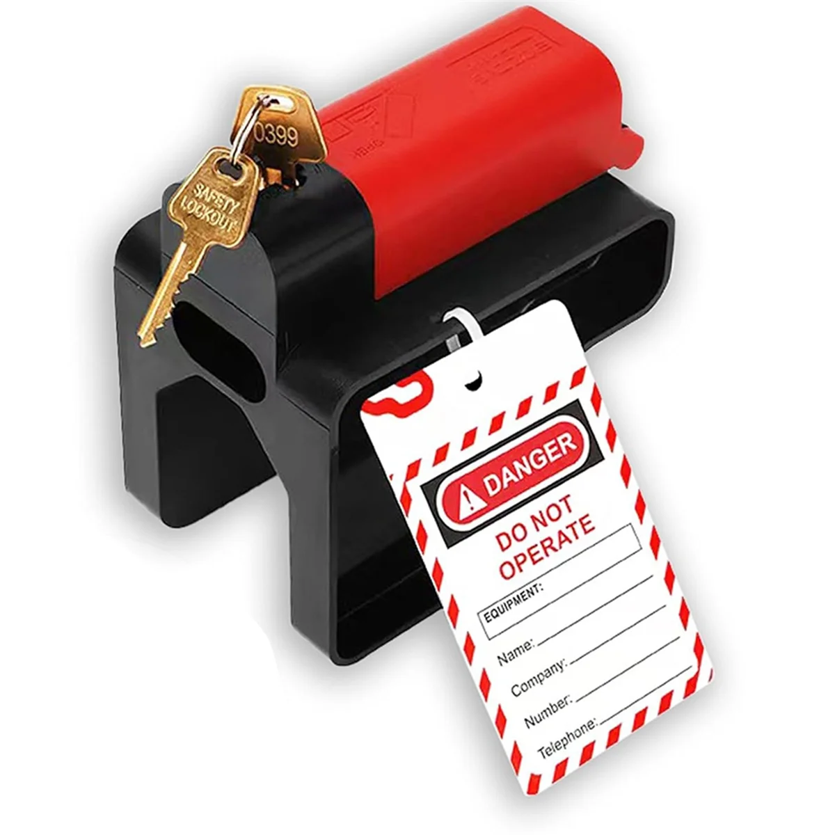 ABGV Adjustable Ball Valve Lockout Device - -Compliant Industrial Safety Lock for 1/4Inch - 2-1/2Inch Valves