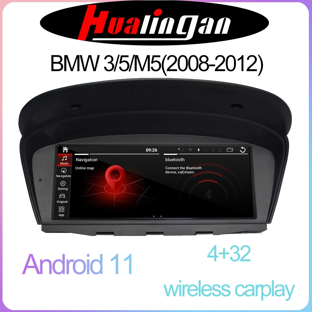 Android 11 Head Unit Multimedia Stereo Radio for BMW 3/5/M5 E90 E91 E92 E93 F30 F31 F34 F80 E60 E61 F07 F10 F11/M5(2008-2012)