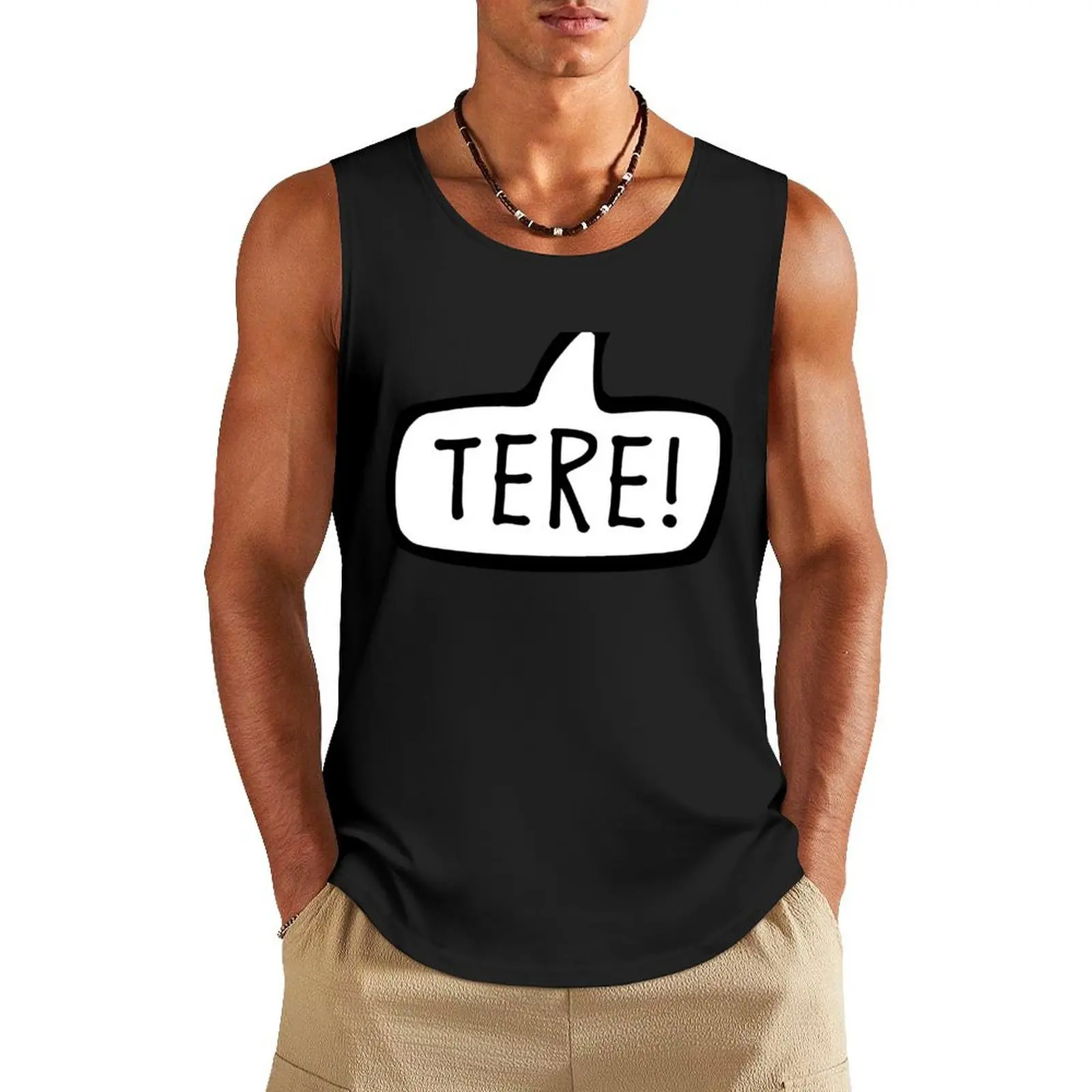 

Tere! Hello, Hi in Estonian, Eesti Keel Tank Top men clothing sleeveless vests gym accessories men Muscle fit