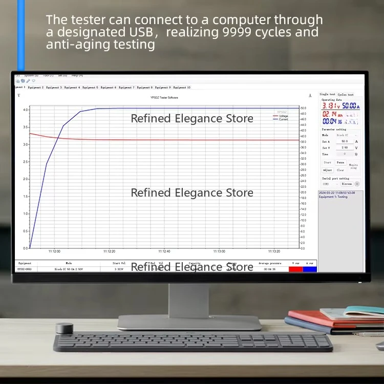 0550 5V 50A Charge Discharge Automatic Cycle Detector Aging Load Lithium Battery Capacity Tester