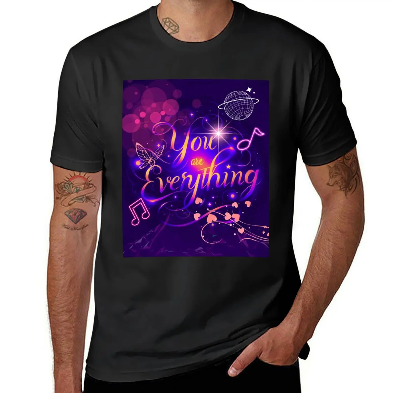 Music Everywhere You Are Everything AI & Original Graphic Artwork T-shirt plus sizes sublime black t shirts for men