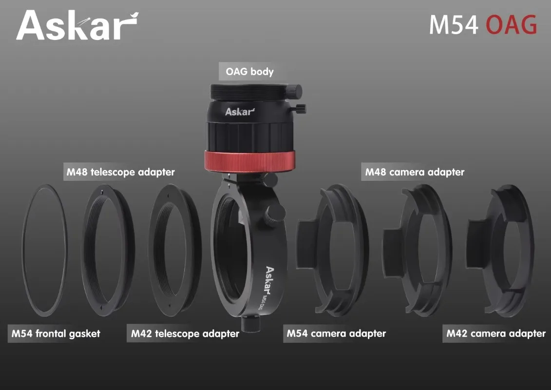 Askar OAG Off-axis Guider for Telescope with M42 M48 M54x0.75mm Thread ZWO Camera Guiding Adapter