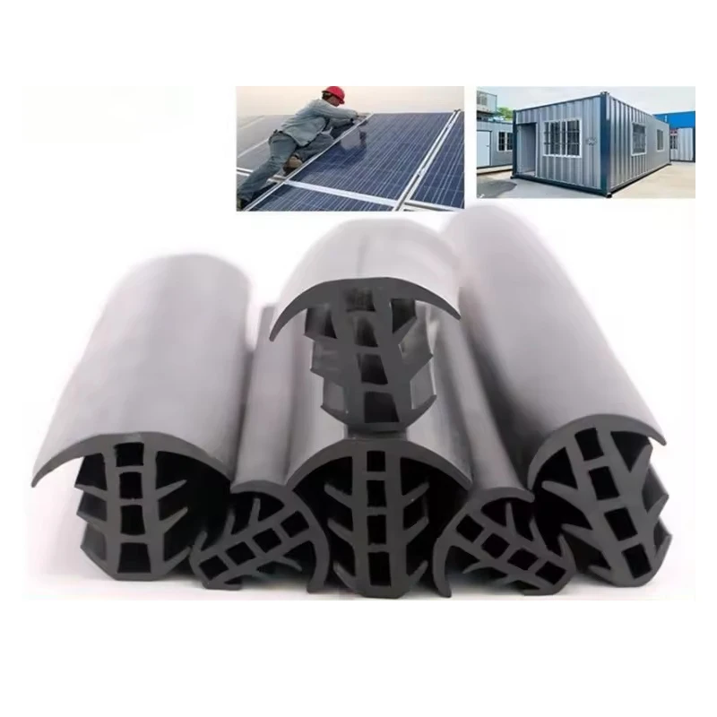 Rubber Sealing Strip 5M for Solar PV Panel Installation Weatherproof Window Door EPDM Seal Gasket Strong Adhesive Heat Resistant