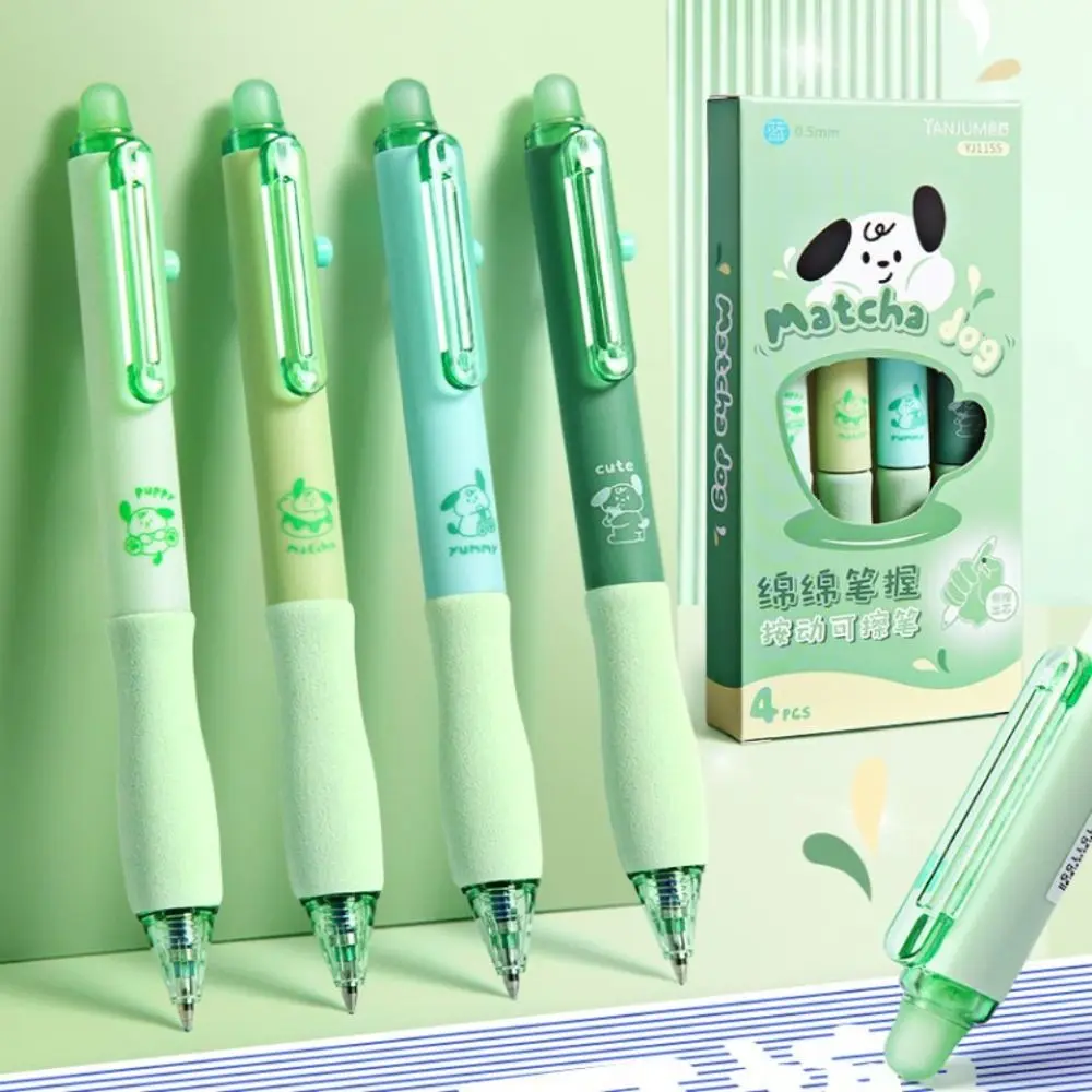 Kawaii Aesthetic Thermal Eraser Pen Cartoon Black Blue Ink Erasable Gel Pen Cute INS 0.5mm Writing Pen Office Supply image 3