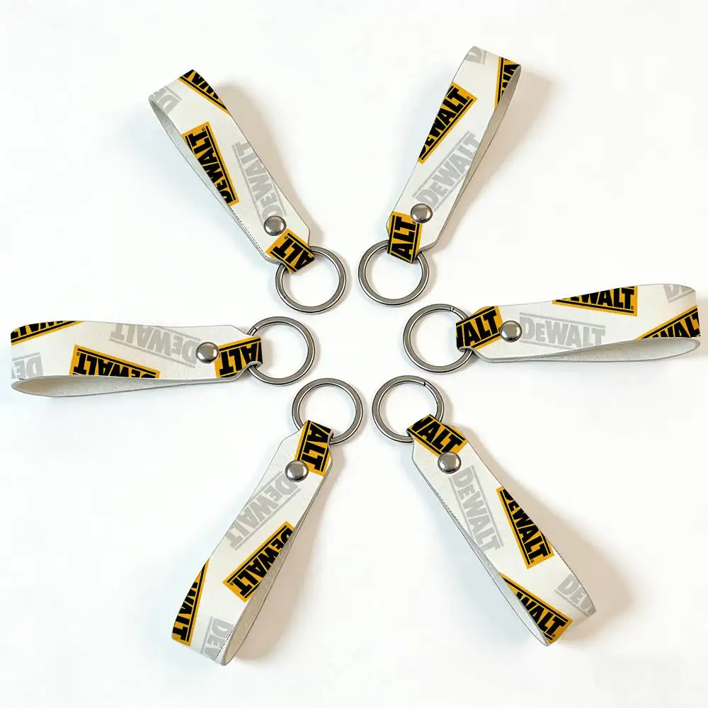 Fashion For Dewalt Soft PU Leather Motorcycle Keychain Lightweight Key Holder For Scooter Racing