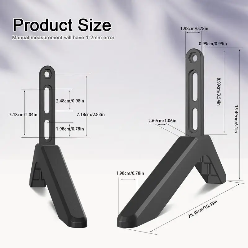 قاعدة بديلة من سبائك الألومنيوم، تعديل مرن، حامل عالمي للتلفزيونات، قاعدة تثبيت على الطاولة لأجهزة التلفاز مقاس 32 إلى 65 بوصة #6