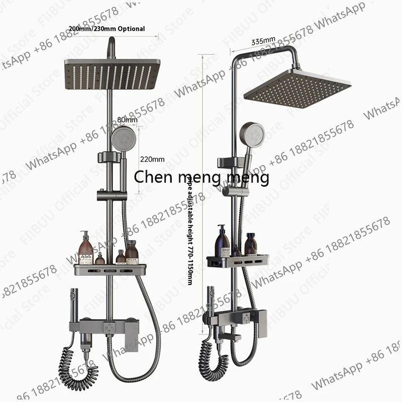 

Душевая система из нержавеющей стали 304, настенная, с эффектом тропического дождя, высоконапорная душевая лейка, многорежимный душ, аксессуары для ванной комнаты