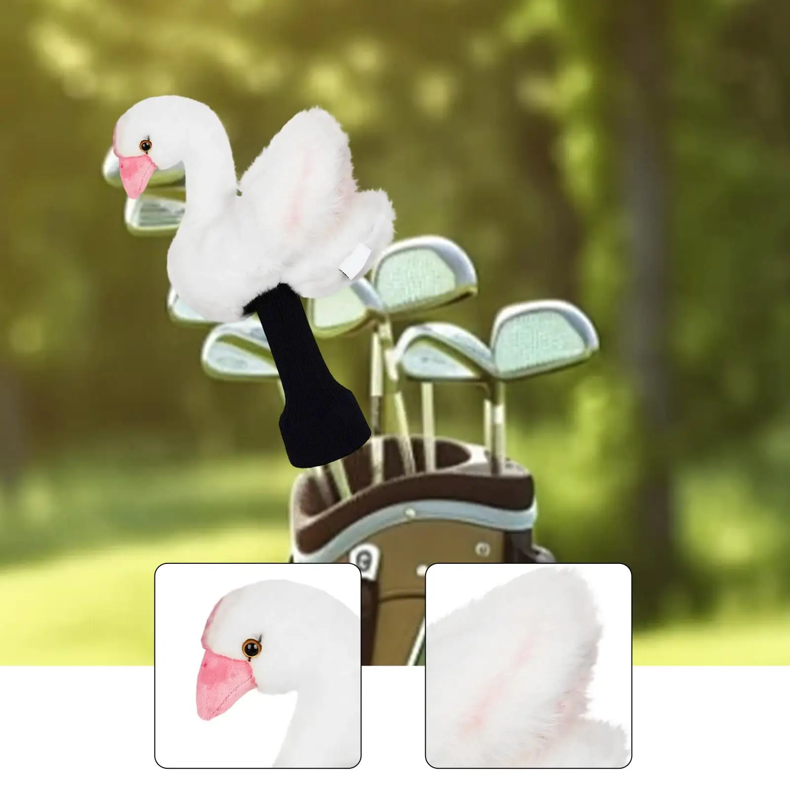 housse-de-protection-decorative-pour-tete-de-club-de-golf-en-forme-de-cygne-en-peluche-douce-legere-pour-l'entrainement-de-golf-et-les-cadeaux