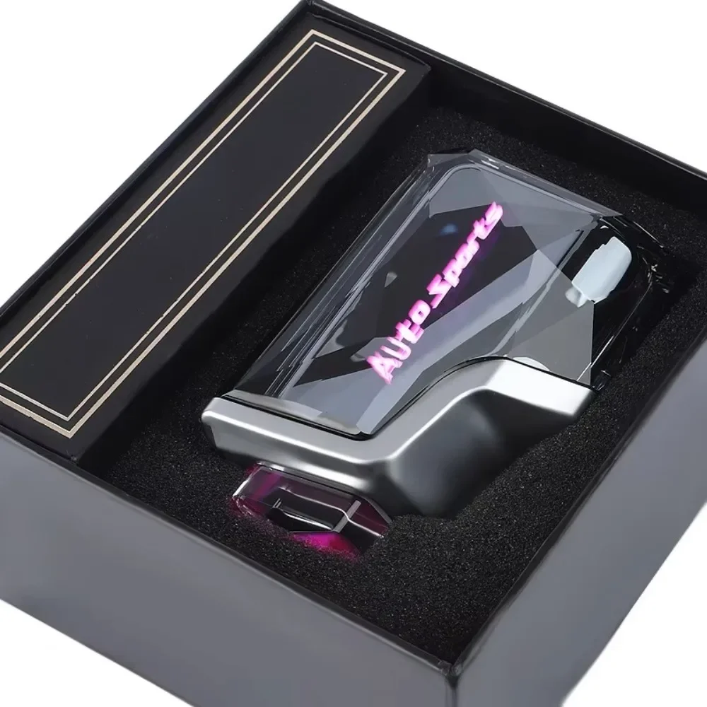 جديد ناقل حركة أوتوماتيكي زر والعتاد التحول رئيس سيارة Led اللمس مضيئة كريستال التحول المقبض #2