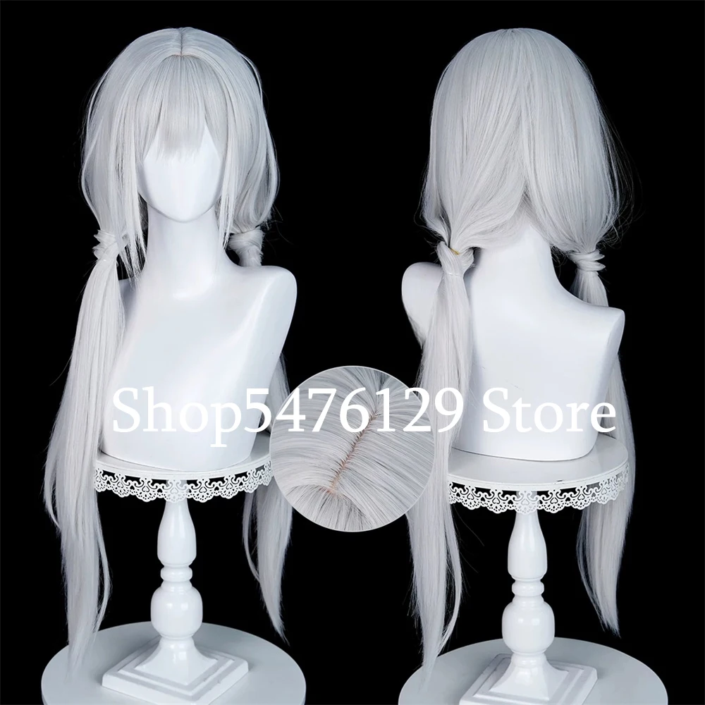 Ji Yingying Cosplay Wig Naraka: Bladepoint 80cm Silver White Heat Resistant Synthetic Hair Pelucas Comic Con Hallowmas Party Rol