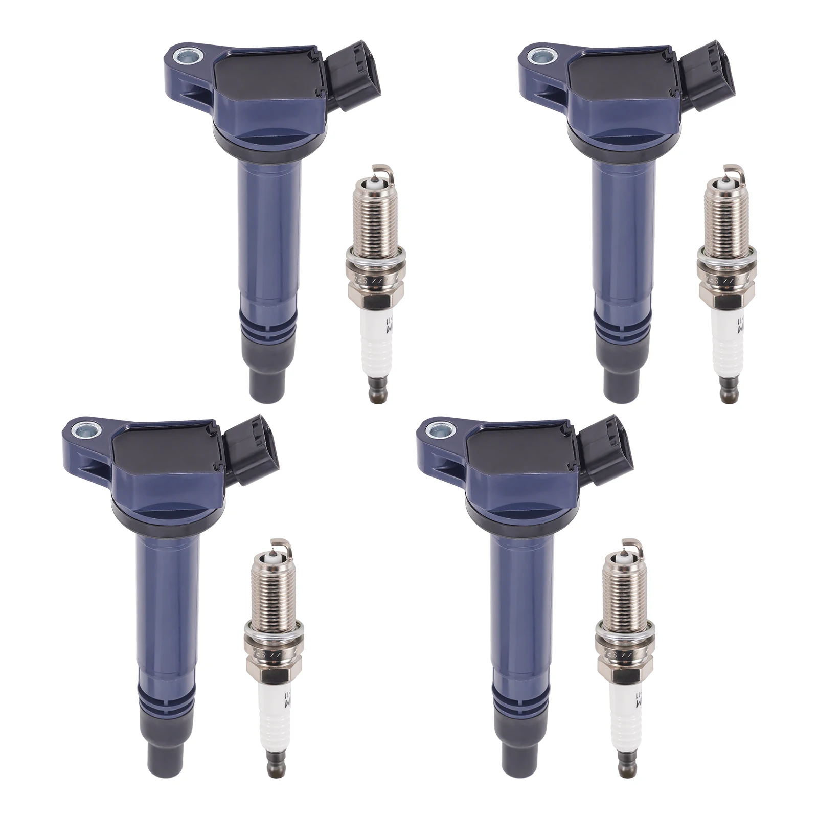 

Set of 4 Ignition + Spark Plug For Toyota 4Runner Highlander Venza Scion UF487