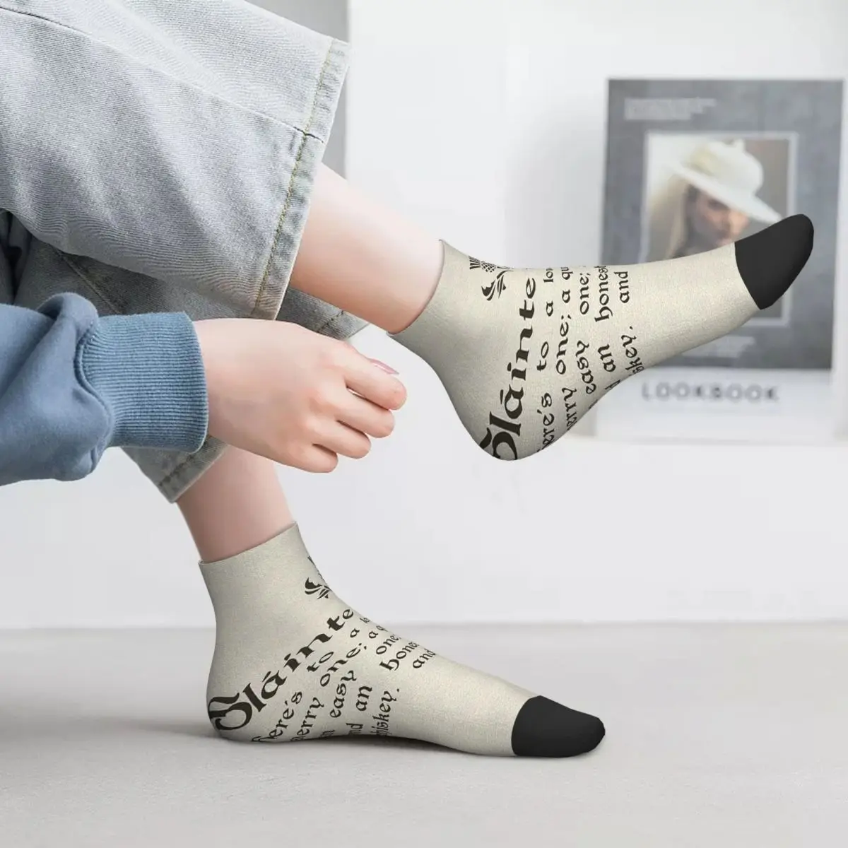 

Slainte Mhath - Scottish Toast - With Thistl Socks Harajuku Супер мягкие чулки Всесезонные носки Аксессуары для унисекс