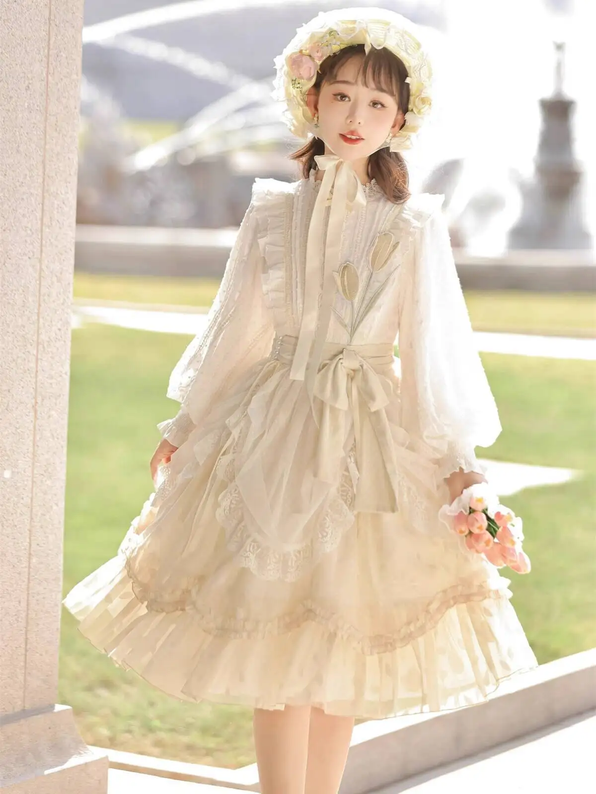 

Новое платье с вышивкой в стиле Лолиты, повседневное ретро-элегантное платье с длинными рукавами для девочек, серия CLA, юбка, фиеста, карнавал, Хэллоуин, косплей