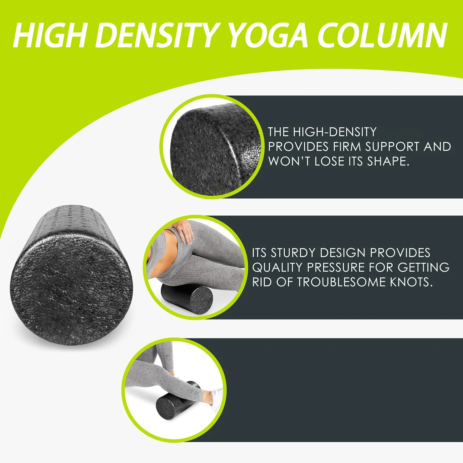 30/45/60CM Yoga Column Gym Fitness Pilates Foam Roller Exercise Back Massage Roller Muscle Release Fitness Equipment - view 4