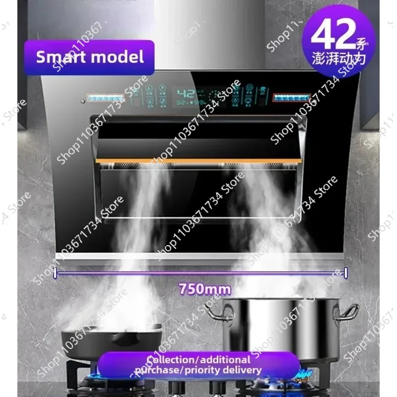 

Large Suction Range Hood with Double Motor and Self-Cleaning Function for Household Kitchens