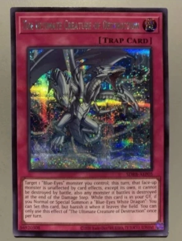 Yugioh Konami Duel Monsters SDBR-AEP05 Het Ultieme Schepsel Van Vernietiging Geheime Zeldzame Japanse Collectie Mintkaart