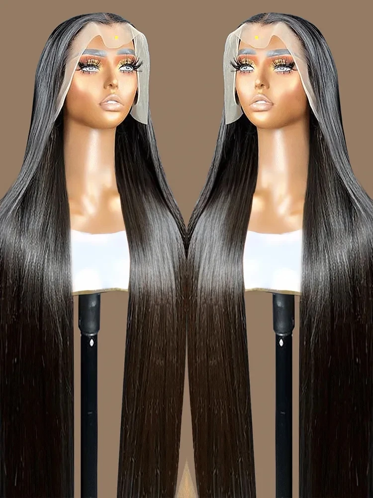 34inch 13x4 Bone Straight Lace Front Human Hair Wigs Brazilian 13x6 Transparent Lace Frontal Wig 4x4 Lace CLosure Wig For Women