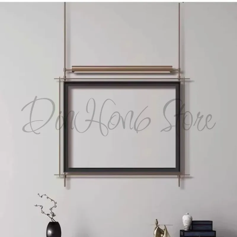 Metal entrance wall lamp picture frame wrought iron pendant living room dining room three-dimensional painting