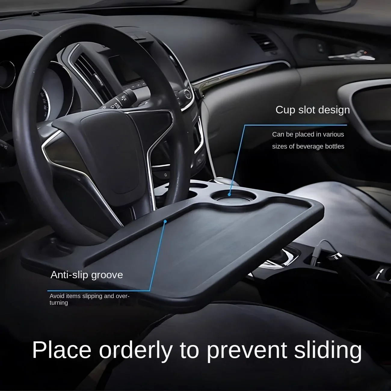 Portable Car Laptop Computer Desk Mount Stand Foldable Steering Wheel Dining Table Bracket Drink Food Coffee Tray Board