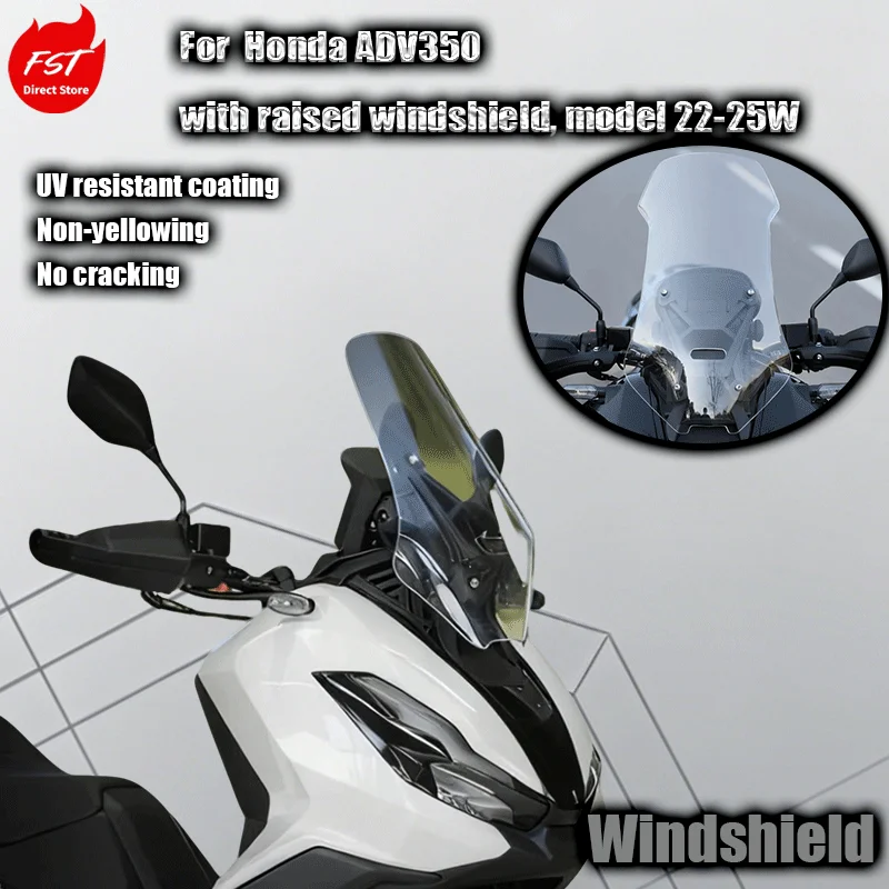 

For Honda ADV350 with raised windshield 22-25W model with opening to reduce wind noise