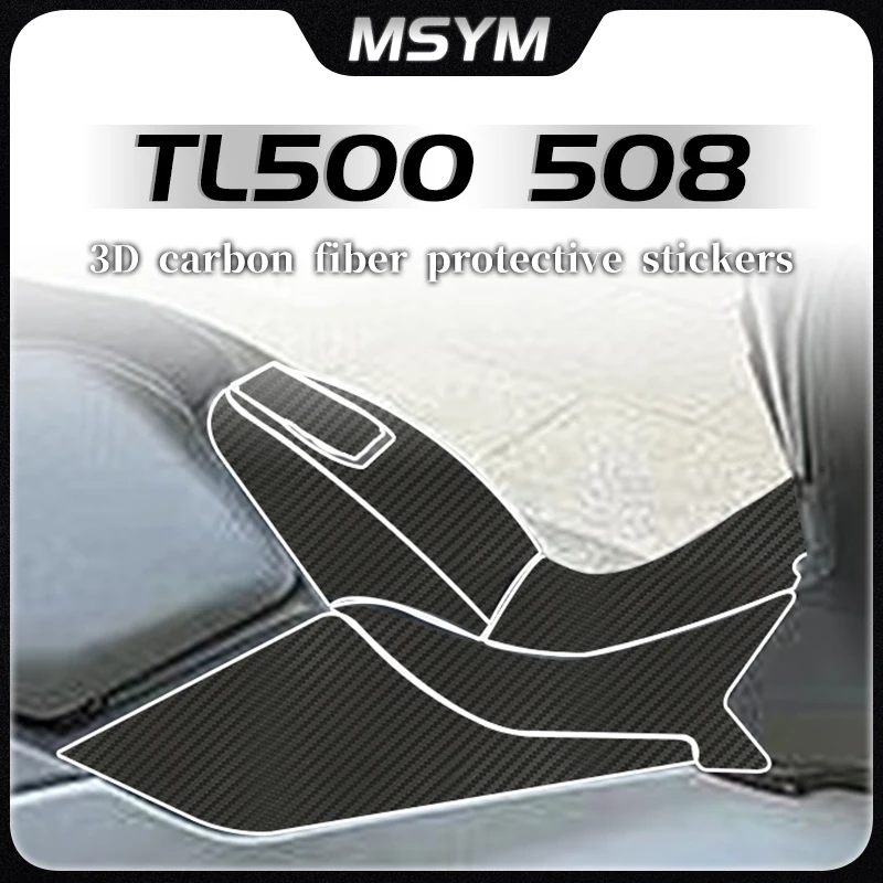 Motorcycle 3D carbon fiber protective film fuel tank sticker body modification For SYM TL500 508 TL508 TL500 sym tl500 tl508