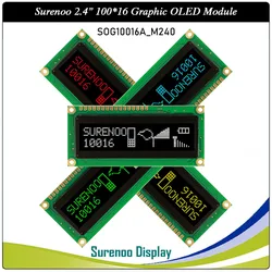 Real OLED Display, WS0010 Graphic 100*16 Dots Compatible with 1602 162 Character LCD Module LCM Screen, Support SPI