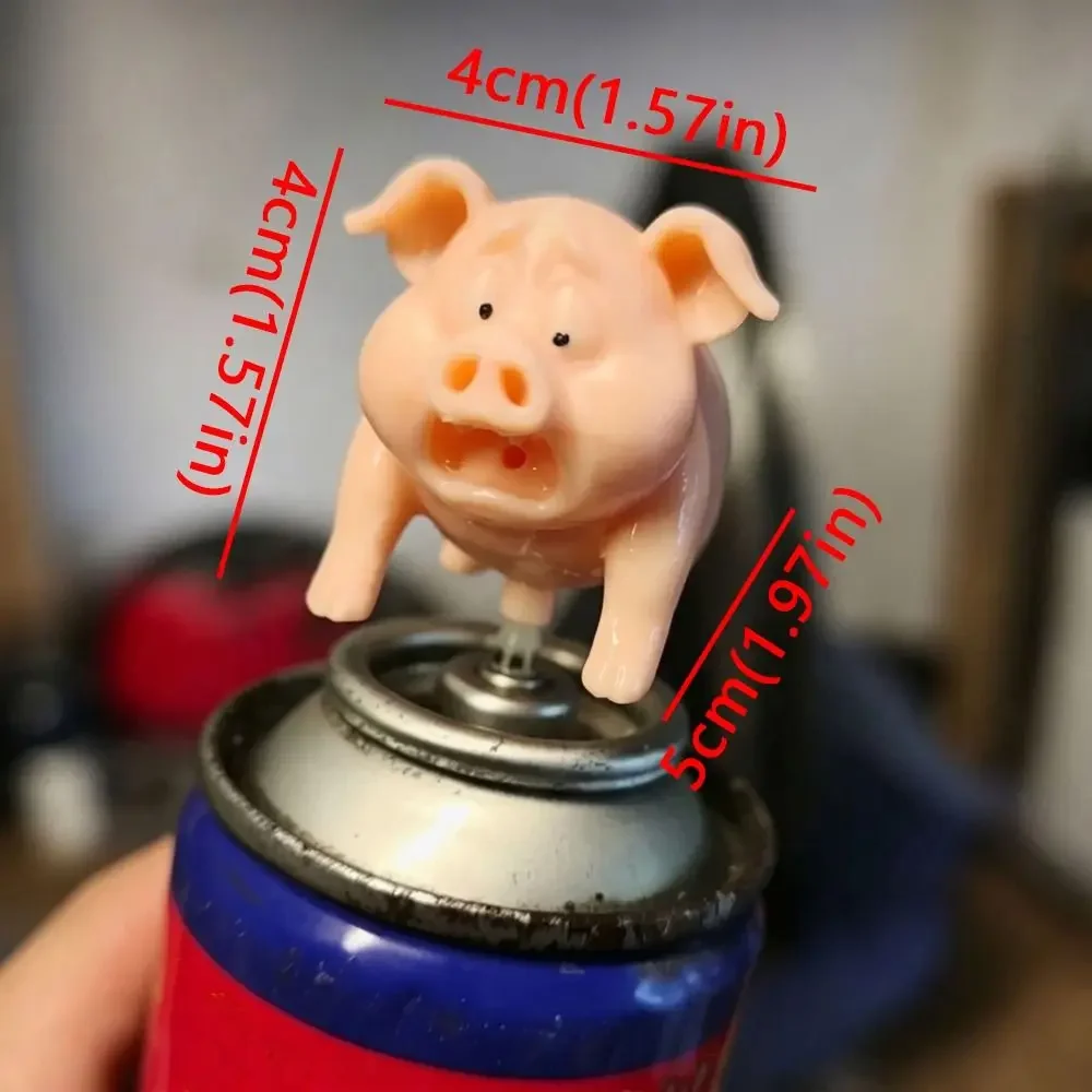3D-gedruckter Sprühdüsenaufsatz, lustiger Prank-Sprüher in Form eines niedlichen Schweins, kompatibel mit mehreren gängigen Aerosolventilen – Detail 1