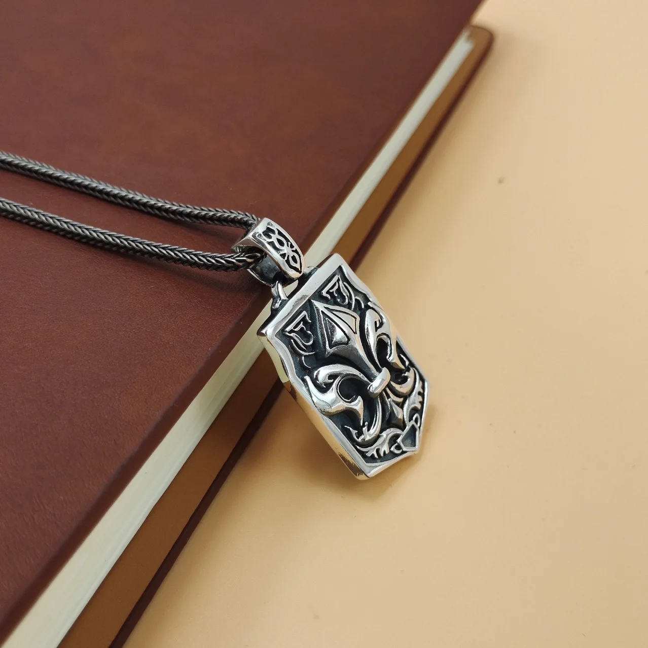 sterling silver jewelry retro thai silver trendy men's and women's japanese and korean fashion pop anchor flame brand stylish