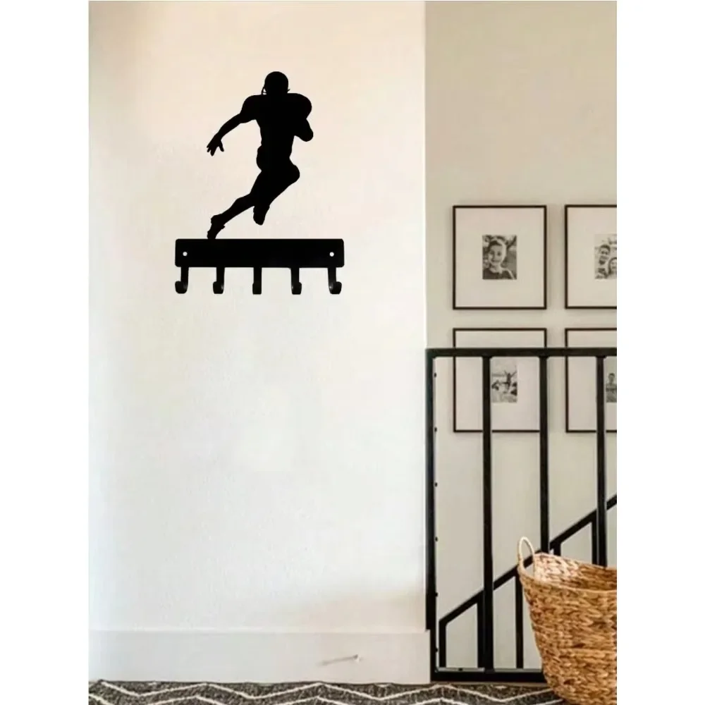 CIFBUY Karate Metal Wall Art Key Holder Rack Martial Arts Silhouette 2D Cutout Rustproof Hanging Decor For Home Indoor Outdoor S