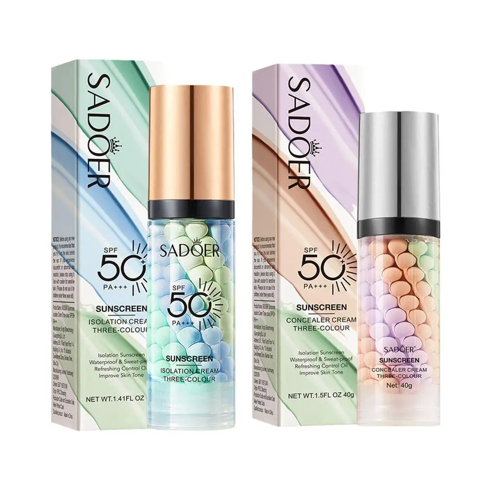 Éventuelles F50 +-Crème hydratante et isolante pour le maquillage, base qualifiée ale pour les pores invisibles, éclaircissante, correctrice du teint de la peau, étiquettes cosmétiques