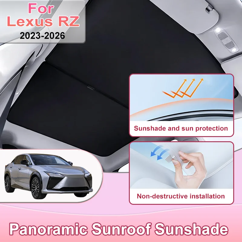 Ice Crystal Sunshade For Lexus RZ 450e 350e 300e 2026 Accessories 2023~2025 Sunroof Protection Skylight Sunshield Sun Curtains