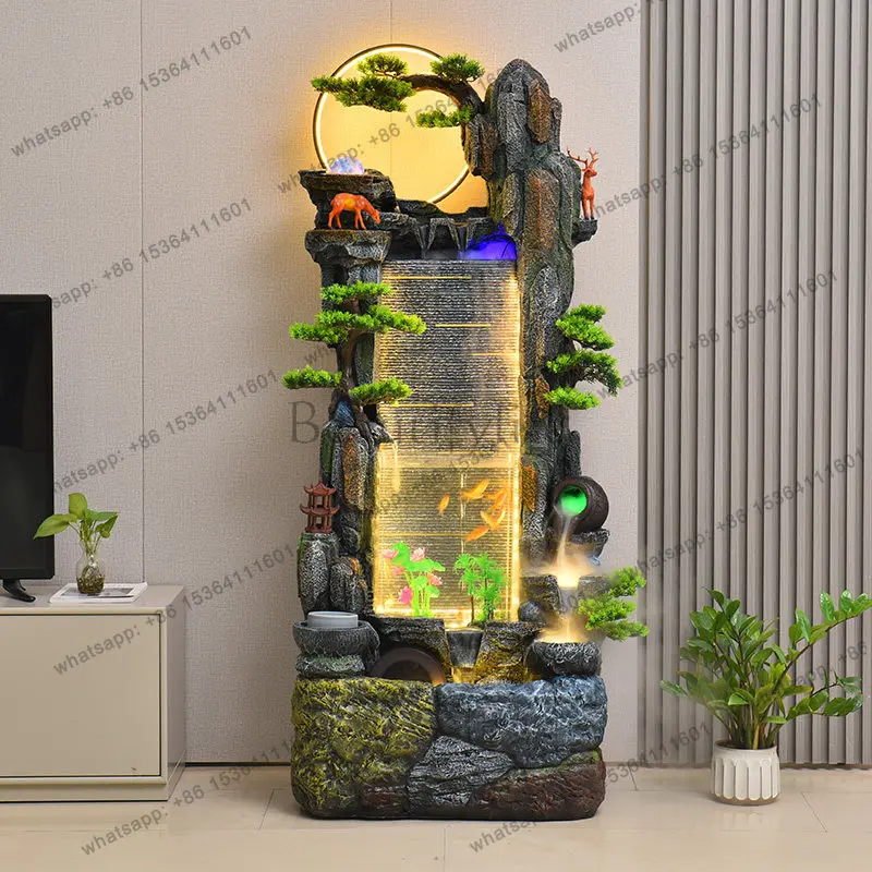 Rockery flowing water fountain water view living room balcony office courtyard ornament