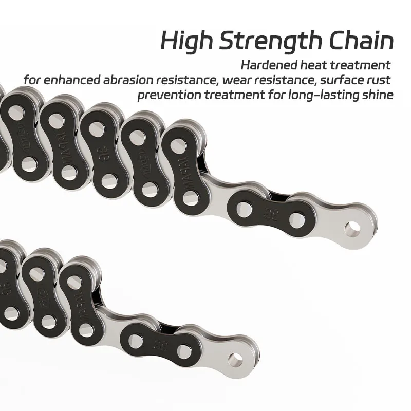 JAPAN IZUMI  Fixed Gear IZUMI JET BLACK Bicycle Chain Track Single Speed Chain 100L /2*1/8*100L 410 Series Fix Gear Chain