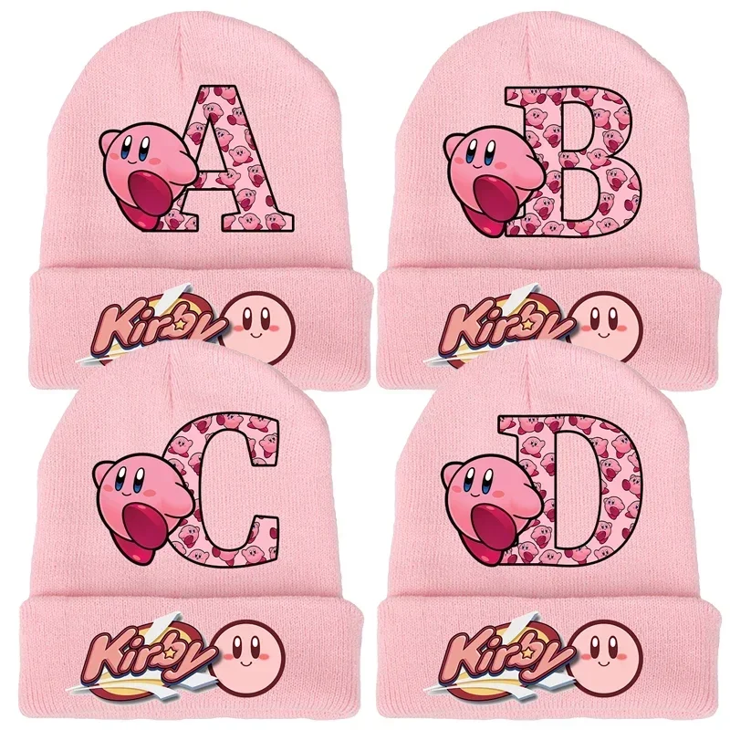 Star Kirby Knitted Hat Boy Girl Anime Cartoon Cute Woolen Hat Outdoor Activities Warmth Leisure Beanies Cap Child Clothing Gift