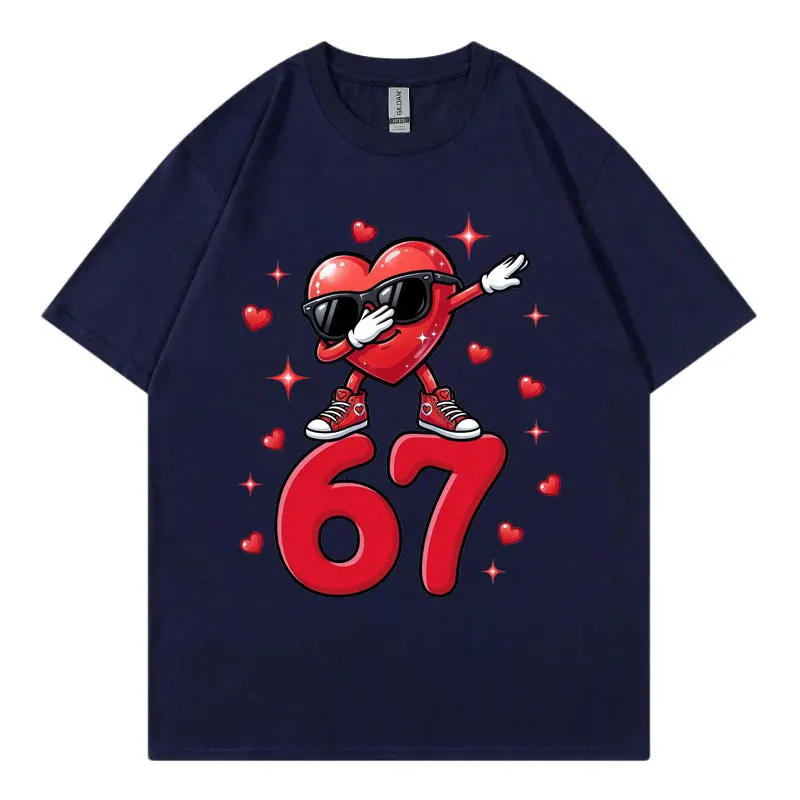 日六日七ミームグラフィック Tシャツ男性女性服原宿 Y2k オーバーサイズ Tシャツ夏カジュアルコットン半袖 Tシャツ