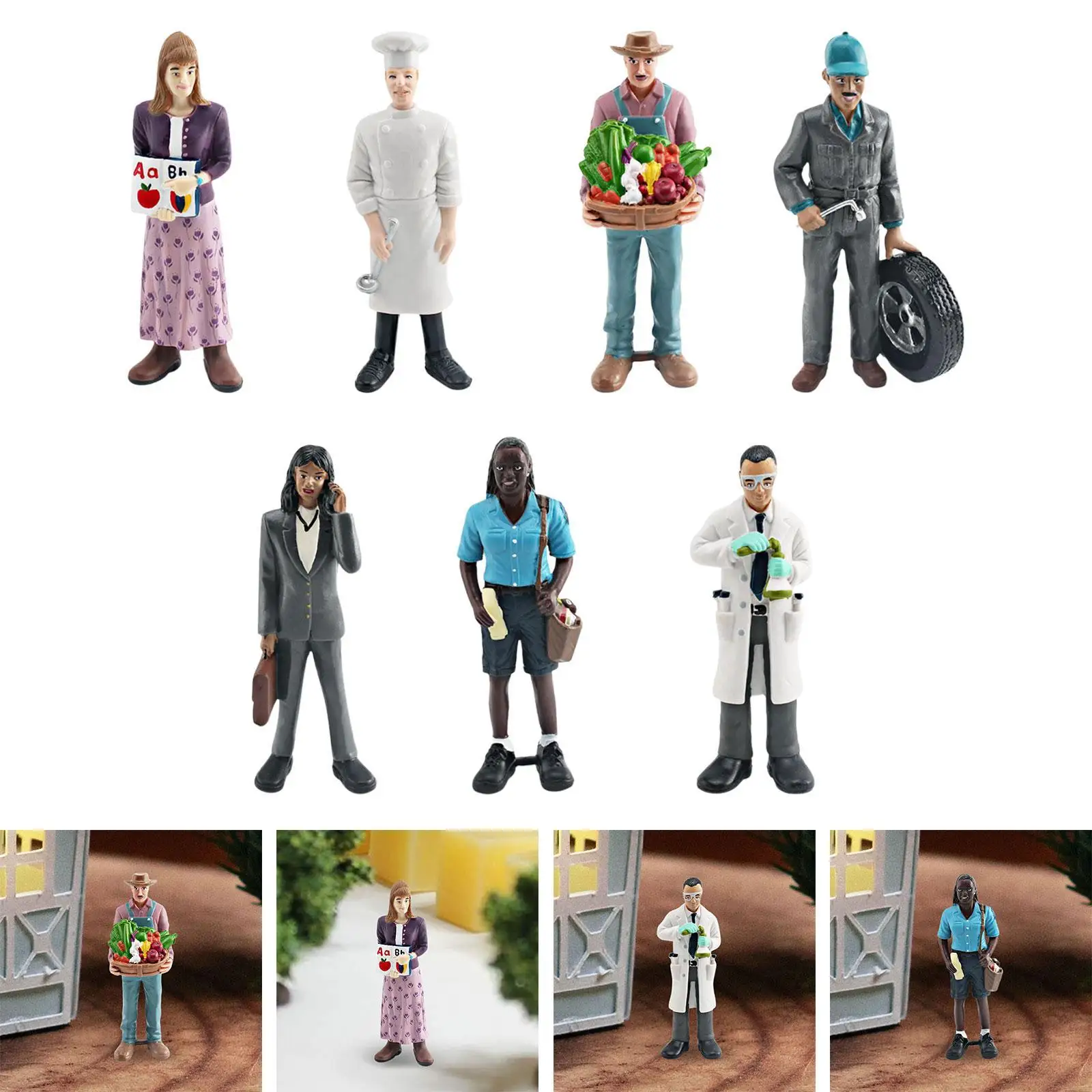 Modelbeeldje Professioneel figuurbeeldje Decor Layout Realisti Diorama Landschap Karakterbeeldje Miniatuur Diorama Figuur