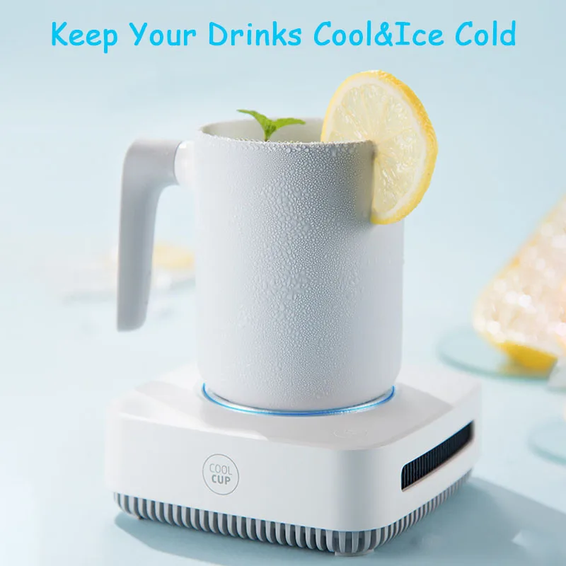 2 In 1 Cup Cooler Coffee Mug Warmer for Office Home Desk Use Heating Cooling Beverage Plate for Water Tea Drinks Milk Beer Cocoa