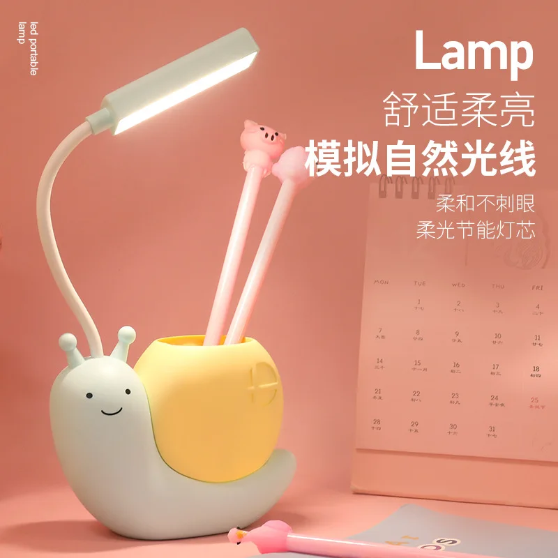 USB Charging Eye Protection Learning Desk Lamp Student Reading Nightlight Adjustable Height