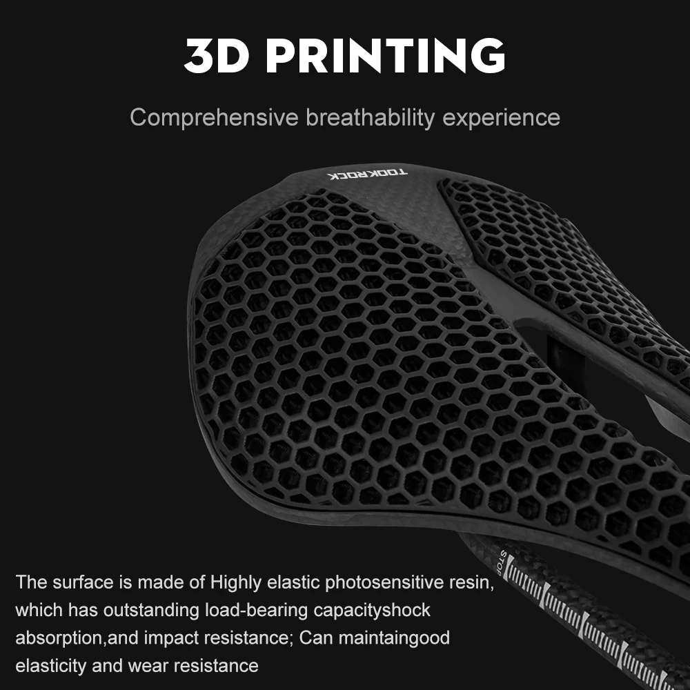 Q10 3D Printed Bicycle Saddle Ultralight Carbon Fiber Hollow Comfortable Breathable Gravel Road bike Cycling Seat Parts