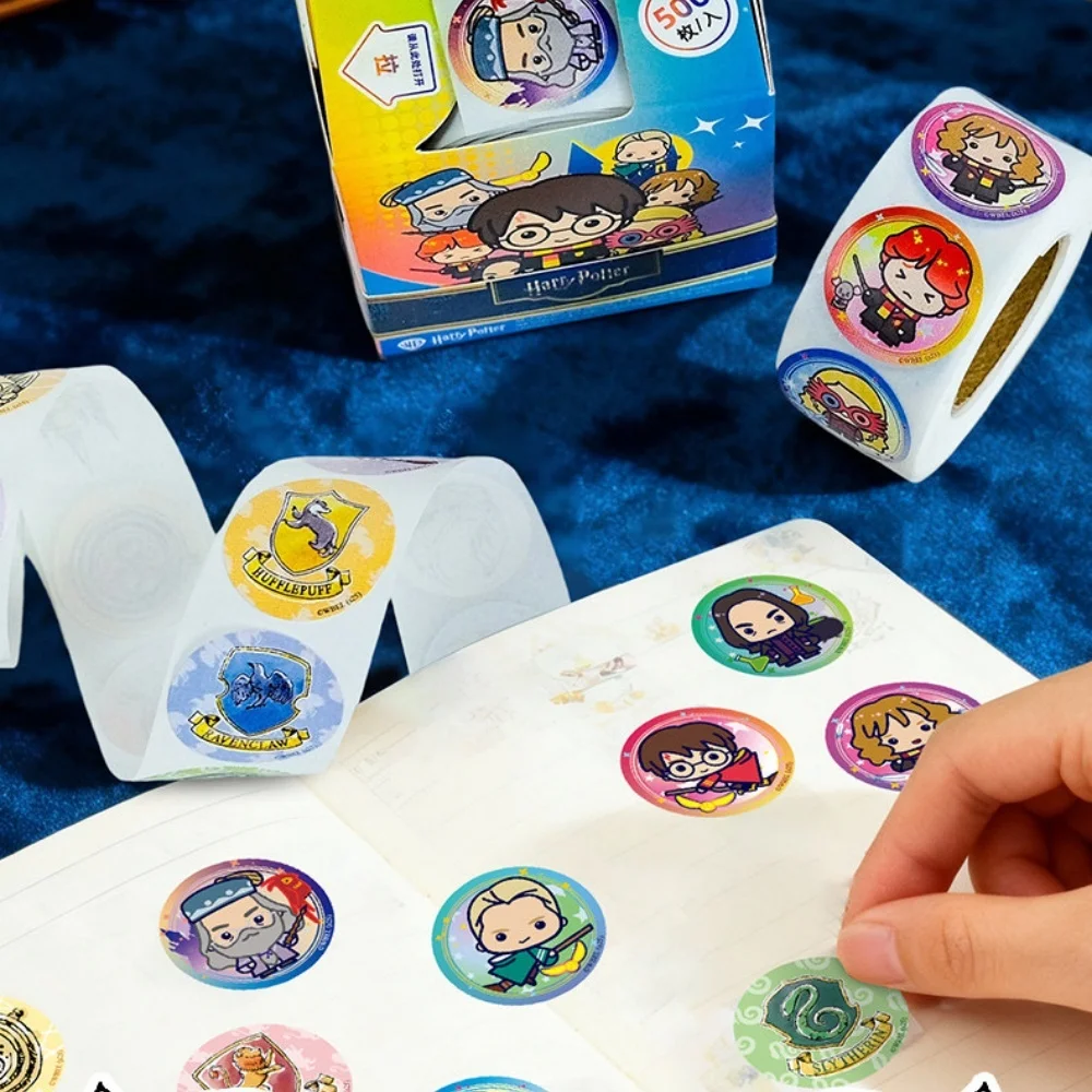 500Pcs Genuine Hogwarts Stickers Toys Cartoon Cartoon Harry Potter Ron Malfoy Tape Sticker For Mug Laptop Planner Decor Decals view 3