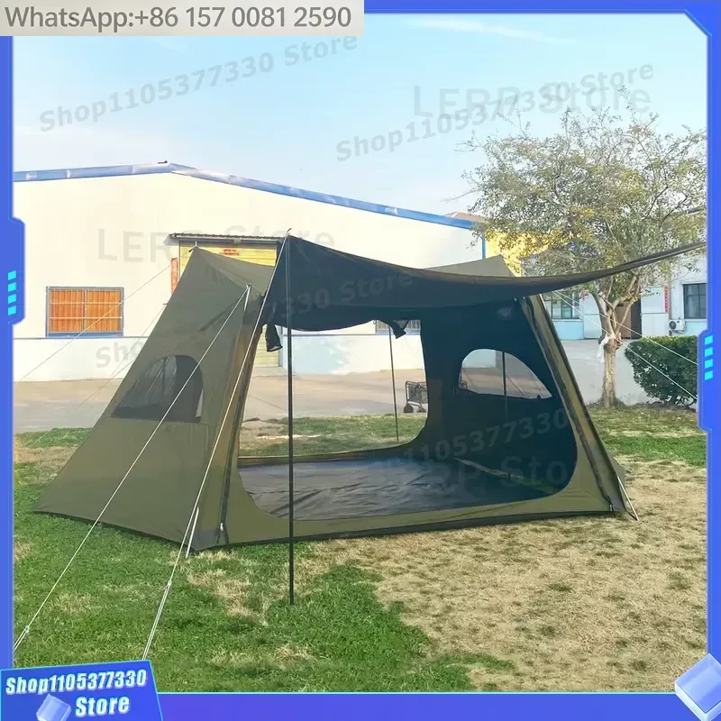 Breathable TC Cotton Canvas Tent 4 Season Glamping Tent TC Chimney Shelter Camping Hot Tent for Bushcrafter
