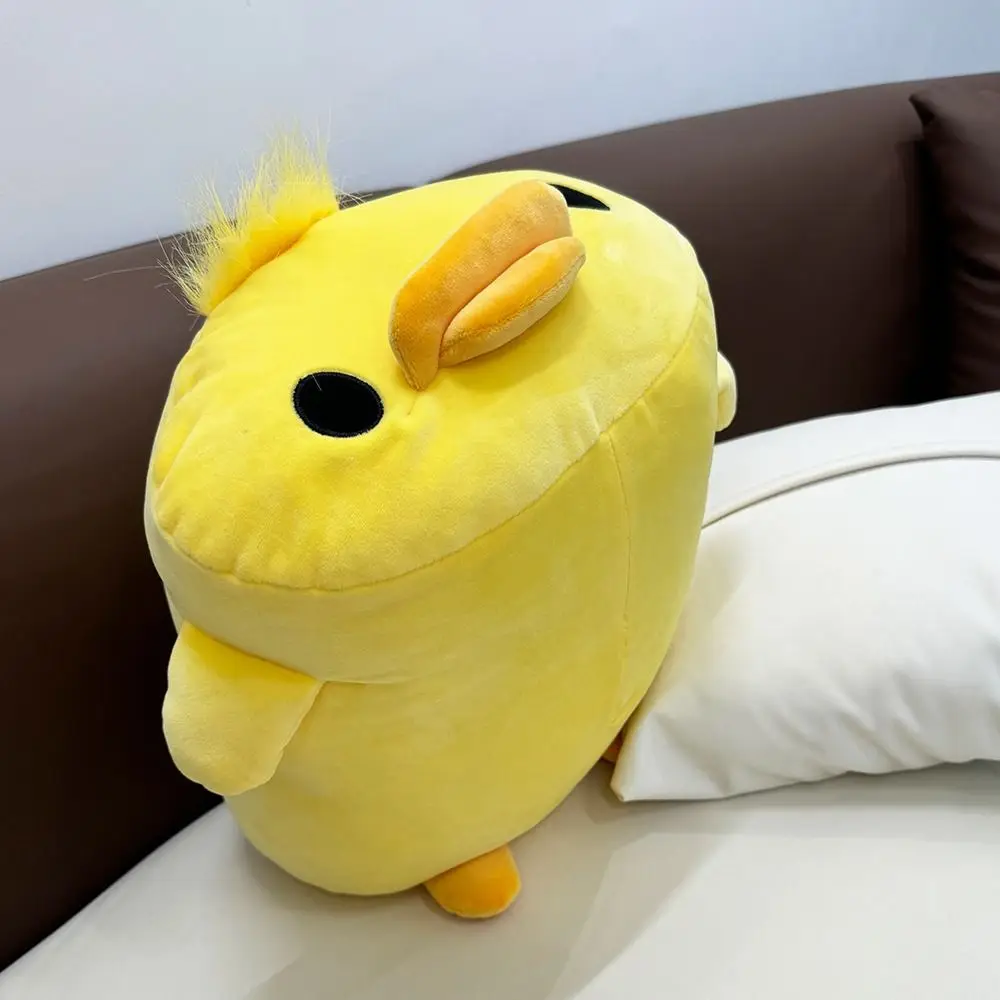 Collection Spiky Hair Lying Duck PP Cotton Quiff Yellow Duck Funny Fluffy Duck Stuffed Animal Birthday Parties