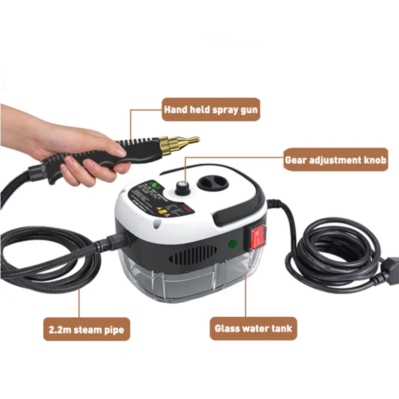 2500W 110V 220V 2800W High Pressure And Temperature Handhled Steam Cleaner For Air Conditioner Kitchen Hood Car Steaming Cleaner