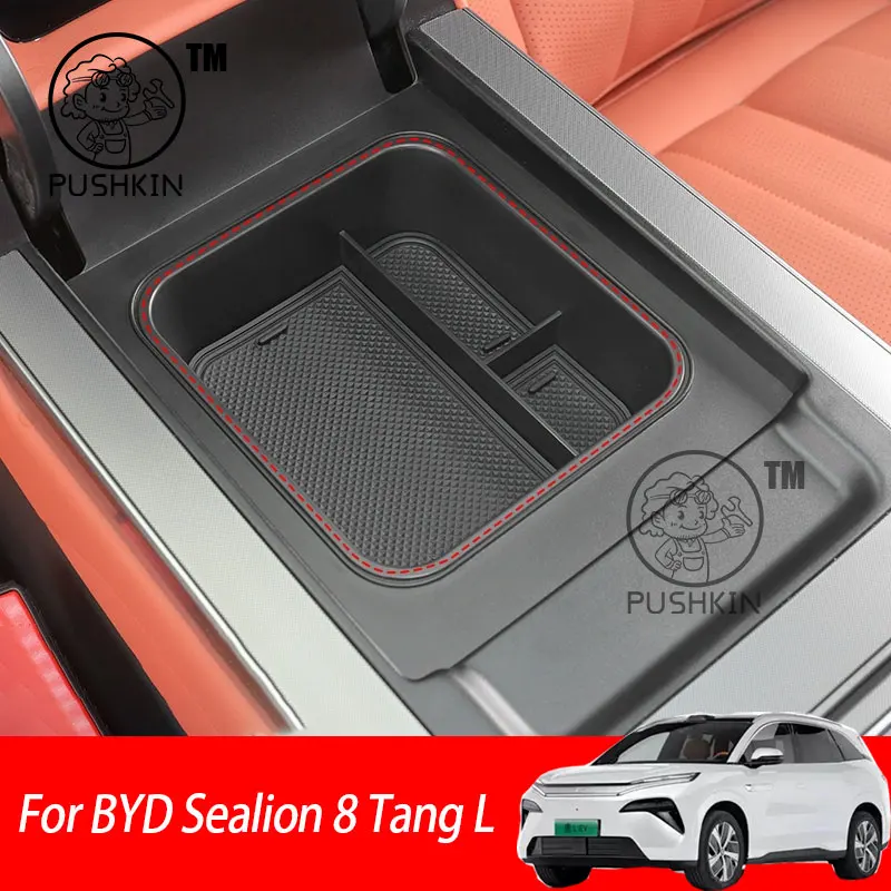 

For BYD Sealion 8 ATTO 8 Tang L 2025 2026 Car Armrest Storage Box Center Console Organizer Center Console Interior Accessories