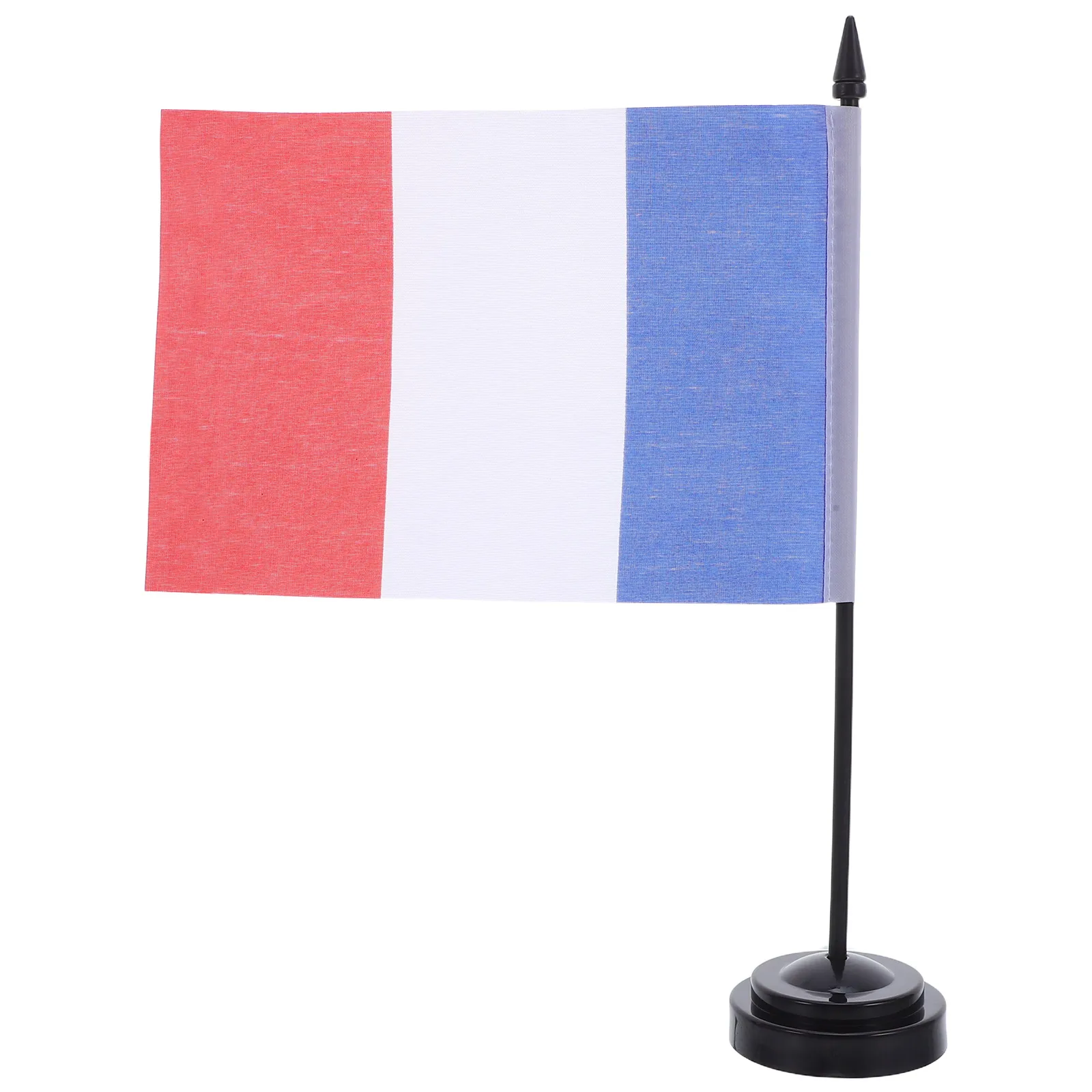 

10Pcs France Mini Desk Flags Desktop Table Flag Stable Base for Office School Conference Decorations Desk Flag France
