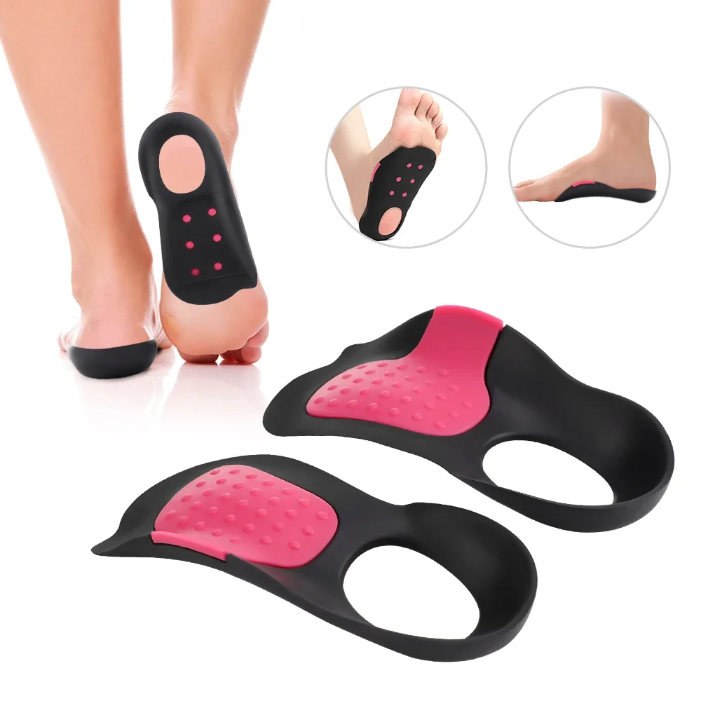 TPE Orthopedic Shoes Sole Insoles Pad For Feet Arch Foot Pad X/O Type Leg Correction Flat Foot Arch Support Sports Shoes Insert